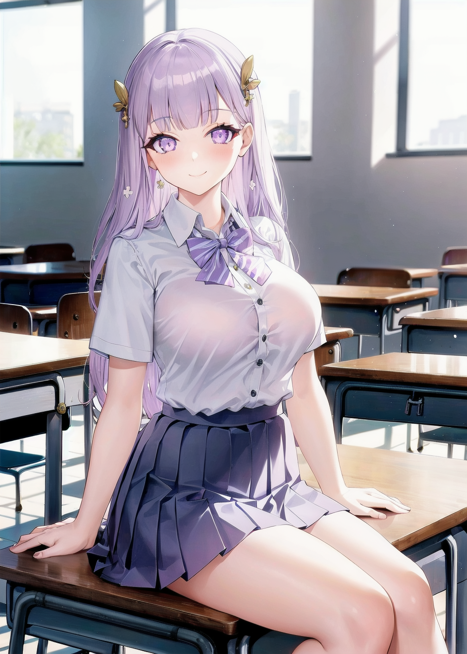 04305-2645095099-_lora_plymouth_v0.4_0.8_,plymouth__(azur_lane_),purple_eyes,purple_hair,blunt_bangs,long hair,hair_ornament, classroom, school u.png